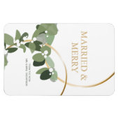 結婚した金ゴールドメリーリングや輪 マグネット (横)