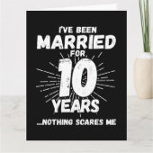 結婚した10年おもしろい10結婚周年 カード (正面)
