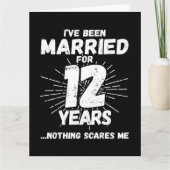 結婚した12年おもしろい12結婚周年 カード (正面)