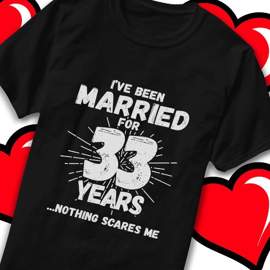 結婚した33年おもしろい33結婚周年 Tシャツ