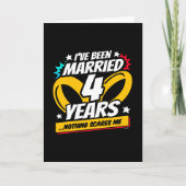 結婚した4おもしろい年結婚4周年 カード (正面)