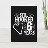 結婚した6年魚釣りおもしろい6周年 カード (正面)