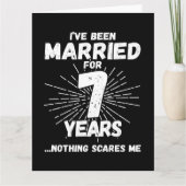 結婚した7年おもしろい7結婚周年 カード (正面)