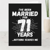 結婚した71年おもしろい71結婚周年 カード (正面)