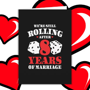 結婚した8転が年おもしろい8周年 カード