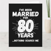 結婚した80年おもしろい80結婚周年 カード (正面)