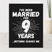 結婚した9おもしろい年結婚9周年 カード (正面)