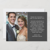 結婚した&そう新メリー婚2写真クリスマスグレー シーズンカード (裏面)