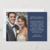 結婚した&そ新メリー婚2写真クリスマスブルー シーズンカード (裏面)