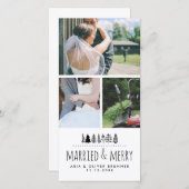 結婚した&クメリーお洒落リスマスツリー | 三 シーズンカード (正面/裏面)