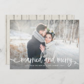 結婚した |クモダンリ素朴スマス写真 シーズンカード (正面/裏面)