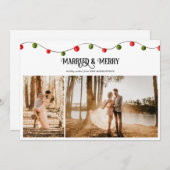 結婚した&スクリプメリートのクリスマスシンプル写真 シーズンカード (正面/裏面)