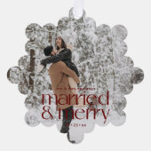 結婚した&ニューメリーライワズの写真 オーナメントカード (正面)