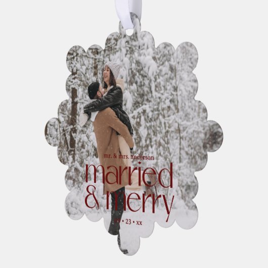 結婚した&ニューメリーライワズの写真 オーナメントカード (左)