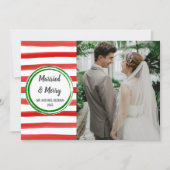 結婚した&ハッメリープホリデーズクリスマスフォト シーズンカード (正面)