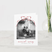 結婚した&バメリーウエレガントアーチフォトホリデー シーズンカード (正面)