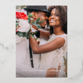 結婚した&ブライトブラシ付きホリデーオーバーレイ 箔シーズンカード (正面)