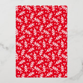 結婚した&ブライトブラシ付きホリデーオーバーレイ 箔シーズンカード (裏面)