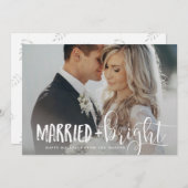 結婚した&ブライトホリデー写真 シーズンカード (正面/裏面)