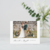 結婚した&ブライトモダンホリミニマルーはがき シーズンポストカード (スタンド正面)