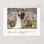 結婚した&ブライトモダンホリミニマルーはがき シーズンポストカード (正面)