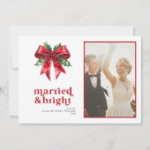 結婚した&ブライトレッドボウホリー新着写真 シーズンカード (正面)