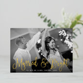 結婚した&ブライト結婚の写真 箔シーズンカード (立ち正面)