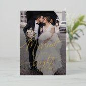 結婚した&ブライト結婚ホリデー発表 箔シーズンカード (立ち正面)
