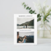 結婚した&ブライト2パーソナライズされたフォトクリスマス シーズンポストカード (スタンド正面)