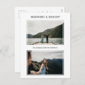 結婚した&ブライト2パーソナライズされたフォトクリスマス シーズンポストカード (正面/裏面)