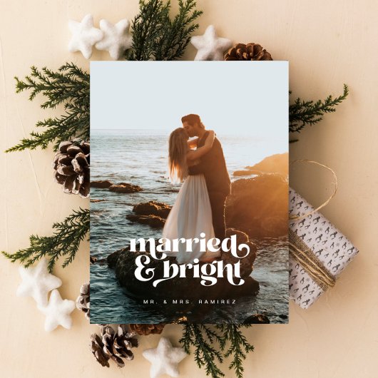 「結婚した&ブライト」新着写真クリスマスカード シーズンカード
