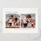 結婚した&ホイメリールホリデー結婚の発表 箔シーズンカード (正面)