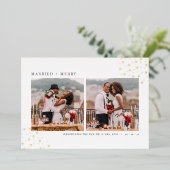 結婚した&ホイメリールホリデー結婚の発表 箔シーズンカード (立ち正面)