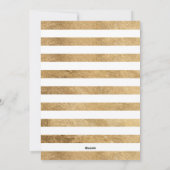 結婚した&メリーエレガント金ゴールドクリスマスツリー写真 シーズンカード (裏面)