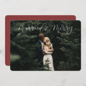 結婚した&メリークリスマスカード 招待状 (正面/裏面)