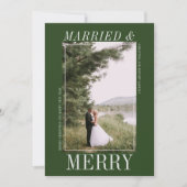 結婚した&メリークリスマスハッピーホリデーズ写真 シーズンカード (正面)