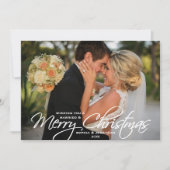 結婚した&メリークリスマスハンドレター写真 シーズンカード (正面)