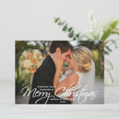 結婚した&メリークリスマスハンドレター写真 シーズンカード (スタンド正面)