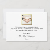 結婚した&メリークリスマスホリデーフォト金ゴールドフレーム シーズンカード (裏面)