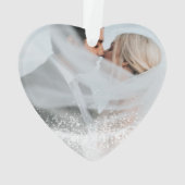 結婚した&メリーバラ金ゴールドキラキラ光の写真 オーナメント (裏面)