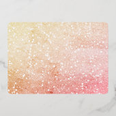 結婚した&メリーブラシスクリプト写真モダン結婚の 箔シーズンカード (裏面)