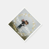 結婚した&メリーホリ結婚ー写真 スタンダードカクテルナプキン (角)