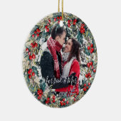 結婚した& メリー初めてのクリスマスツリーオーナメント セラミックオーナメント (右)