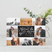結婚した&メリー数々の – 写真コラージュ シーズンカード (スタンド正面)