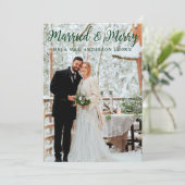 結婚した&メリー結婚のフォトグリーン シーズンカード (スタンド正面)