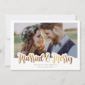 結婚した&メリー結婚のフォトフォイル シーズンカード (正面)