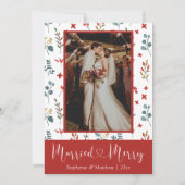 結婚した&メリー結婚の写真ユーカリ シーズンカード (正面)