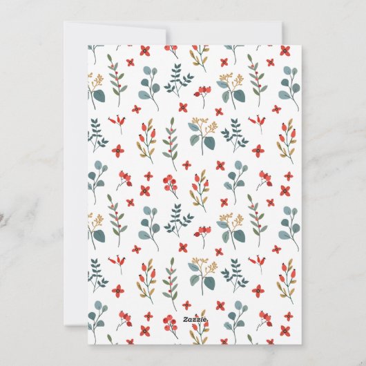 結婚した&メリー結婚の写真ユーカリ シーズンカード (裏面)