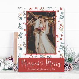 結婚した&メリー結婚の写真ユーカリ シーズンカード