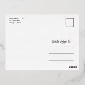 結婚した&メリー結婚のAnnouncement Foilはがき 箔シーズンポストカード (裏面)